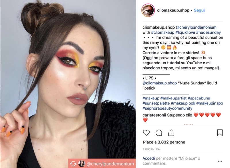 cliomakeup-rossetto-liquido-ohlala-clio-cheryl-instagram