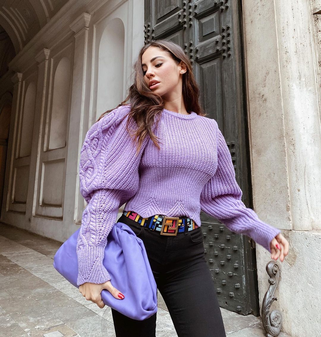 Cliomakeup-look-comfy-21-giulia-de-lellis-maglione-lilla