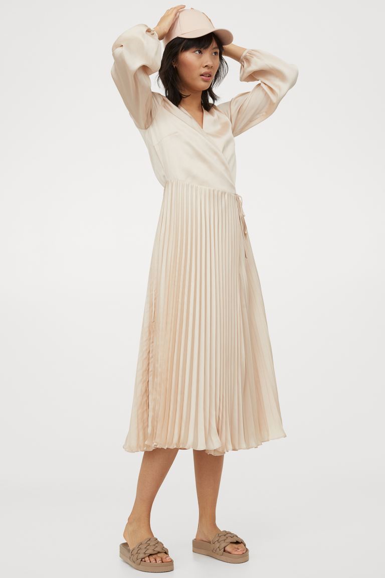 Cliomakeup-vestiti-donna-primavera-2021-hm-Abito-plissettato-con-incrocio