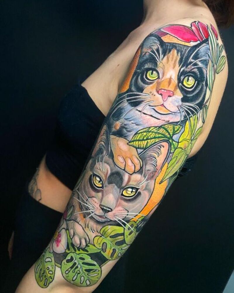 cliomakeup-tatuaggi-braccio-gatti