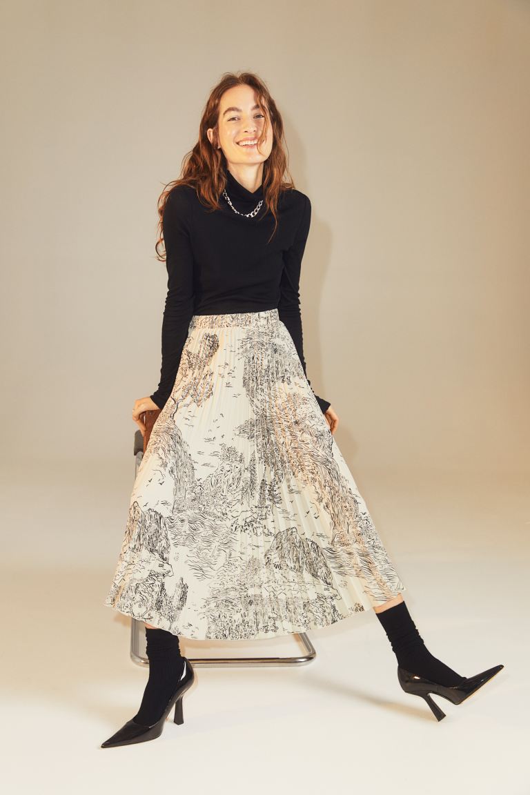 Cliomakeup-look-invernali-hm-Gonna-plissettata-colorata