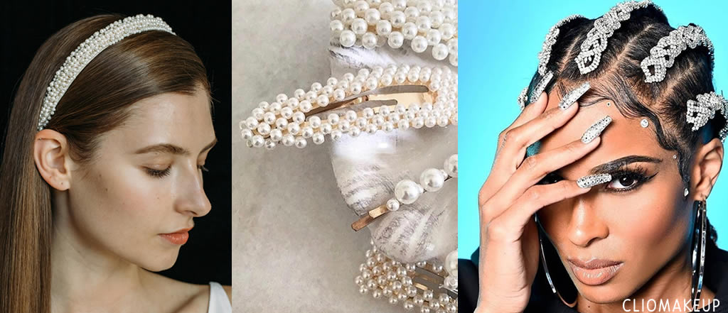 oro Vite di capelli Nozze Accessori Accessori per capelli Gioielli per acconciature perle e cristalli Swarovski 