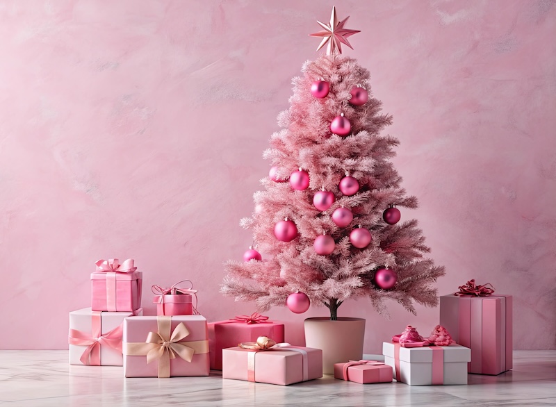 decorare-albero-natale-rosa
