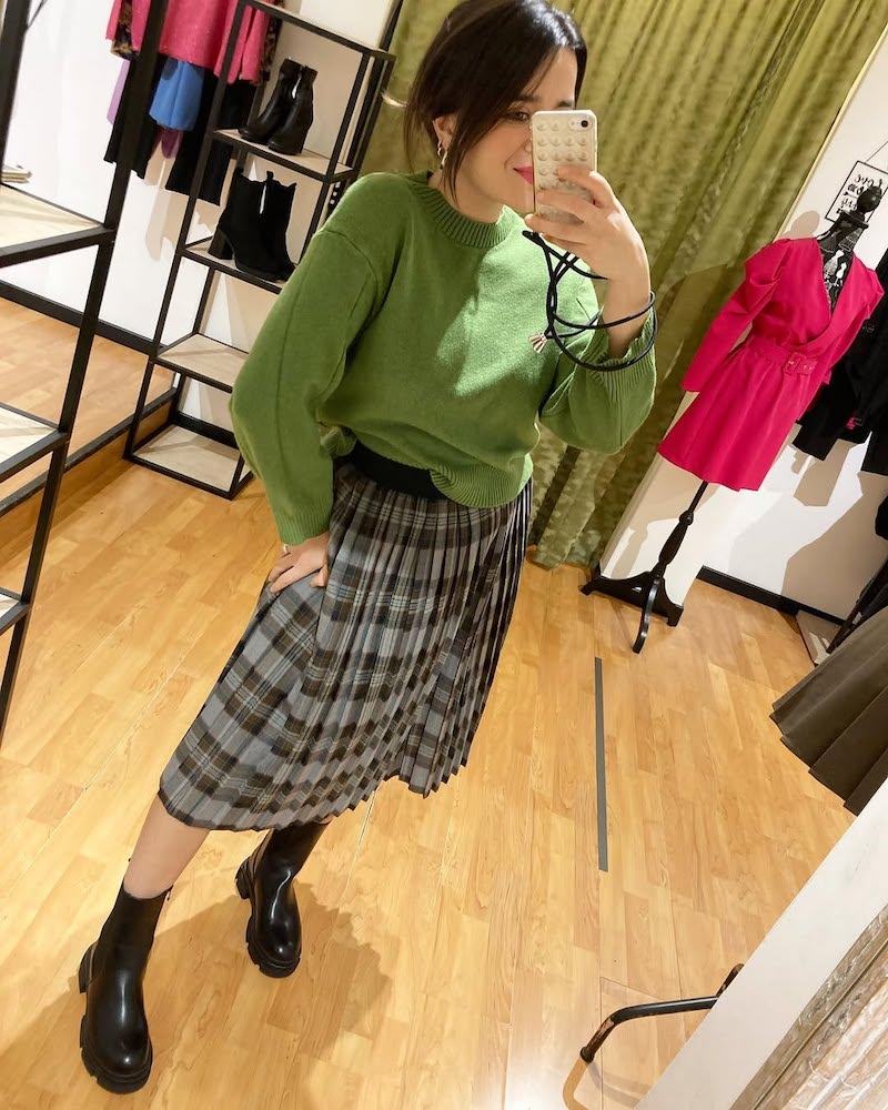 come-abbinare-tartan-gonna-pieghe