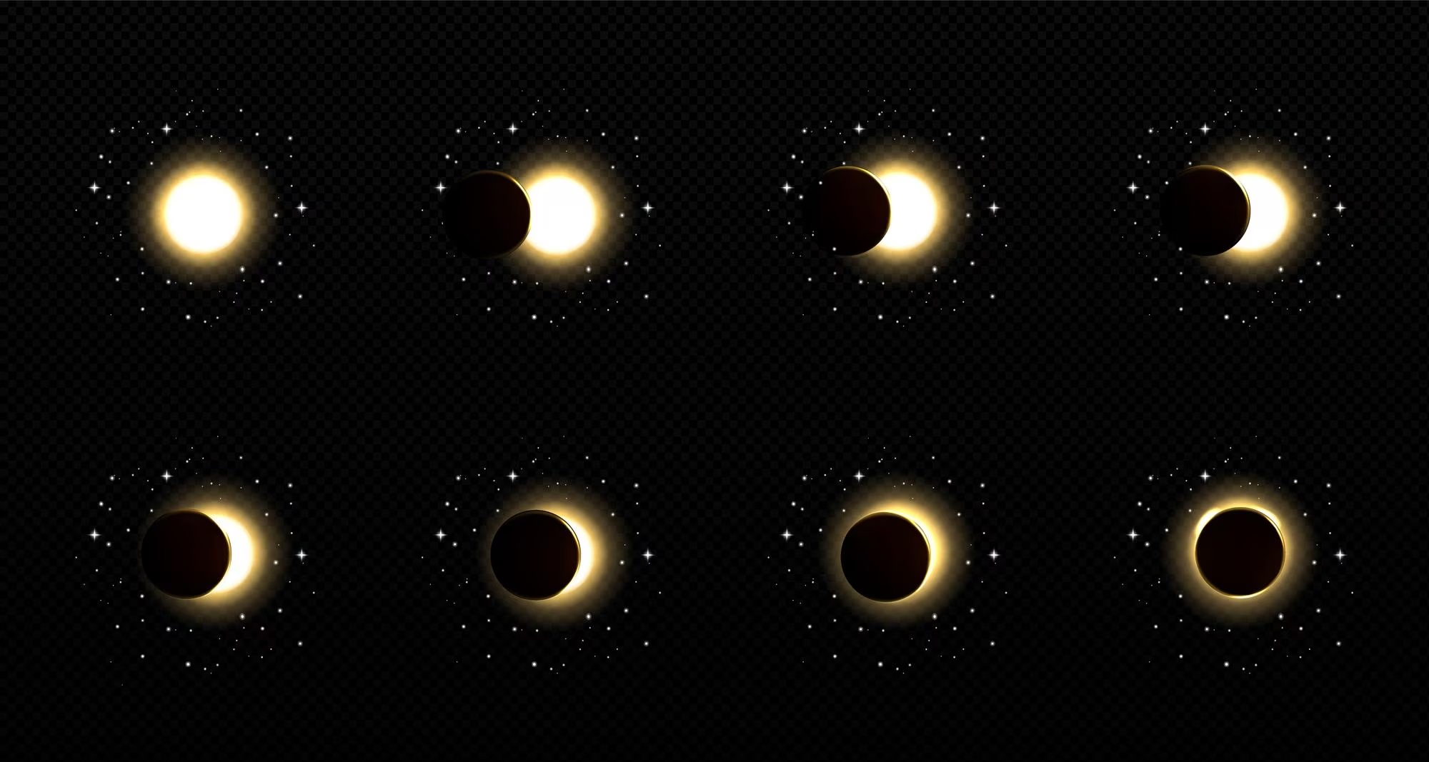 Cliomakeup-luna-nuova-eclissi-sole-8-aprile-2024-ciclo-eclisse