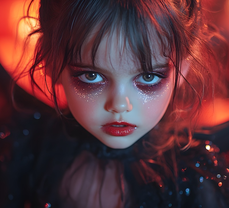 trucco-vampira-bambina-occhi-glitter