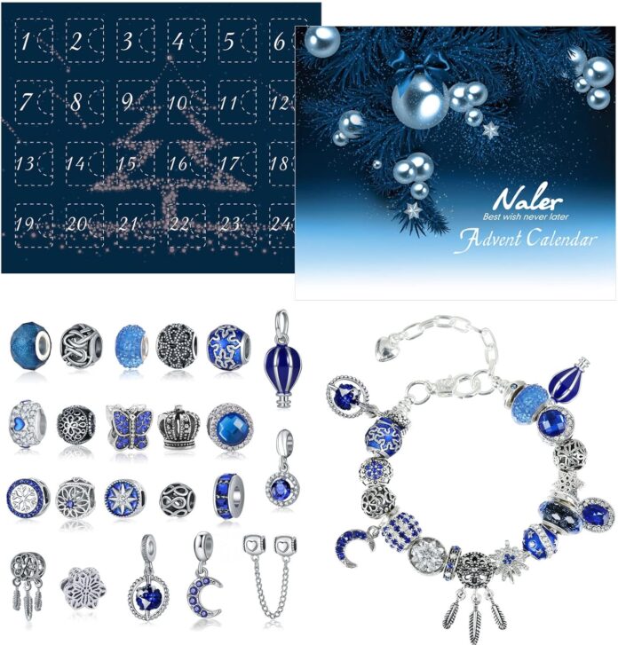 Calendario Avvento 2025 Bambina Gioielli: 24 Sorprese, Braccialetti Con Ciondoli, Regalo Natale Per Ragazze 5-13 Anni