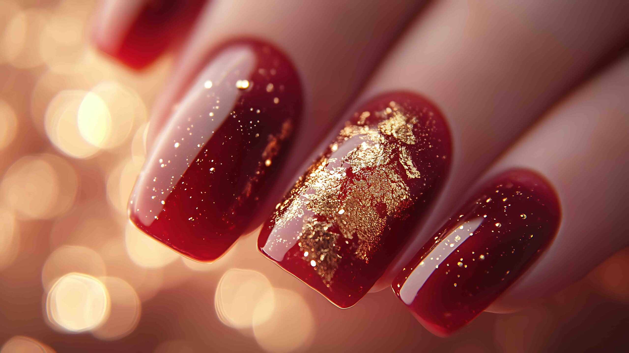 unghie-gel-natalizie-rosse-oro