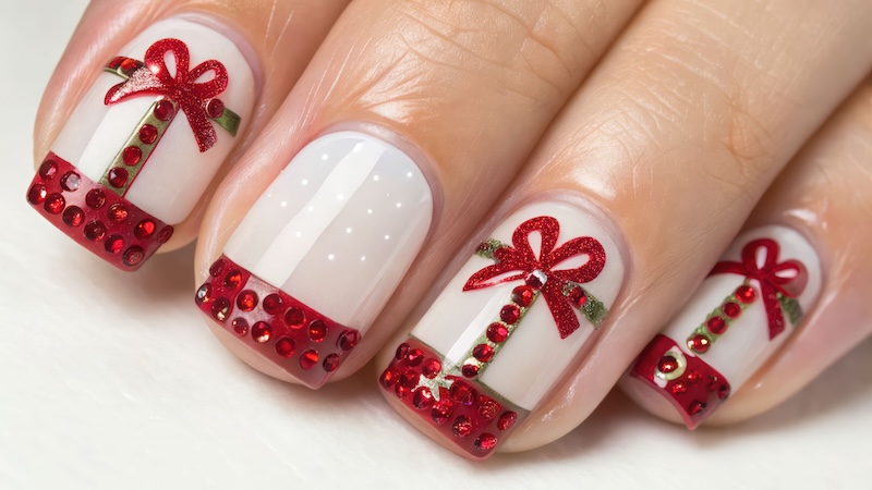 unghie-natale-french-rossa