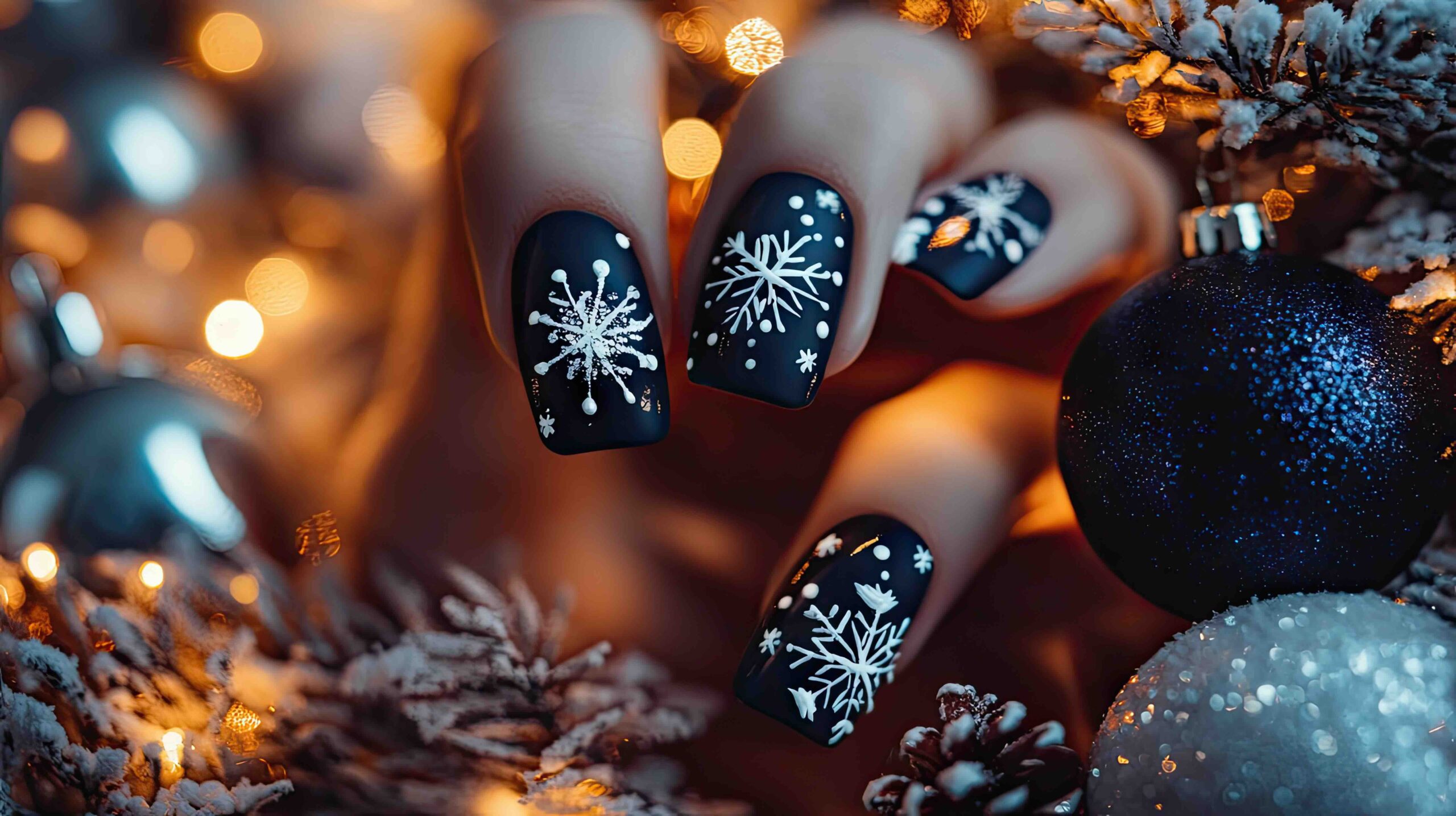 unghie-natalizie-bianche-blu-fiocchi-neve