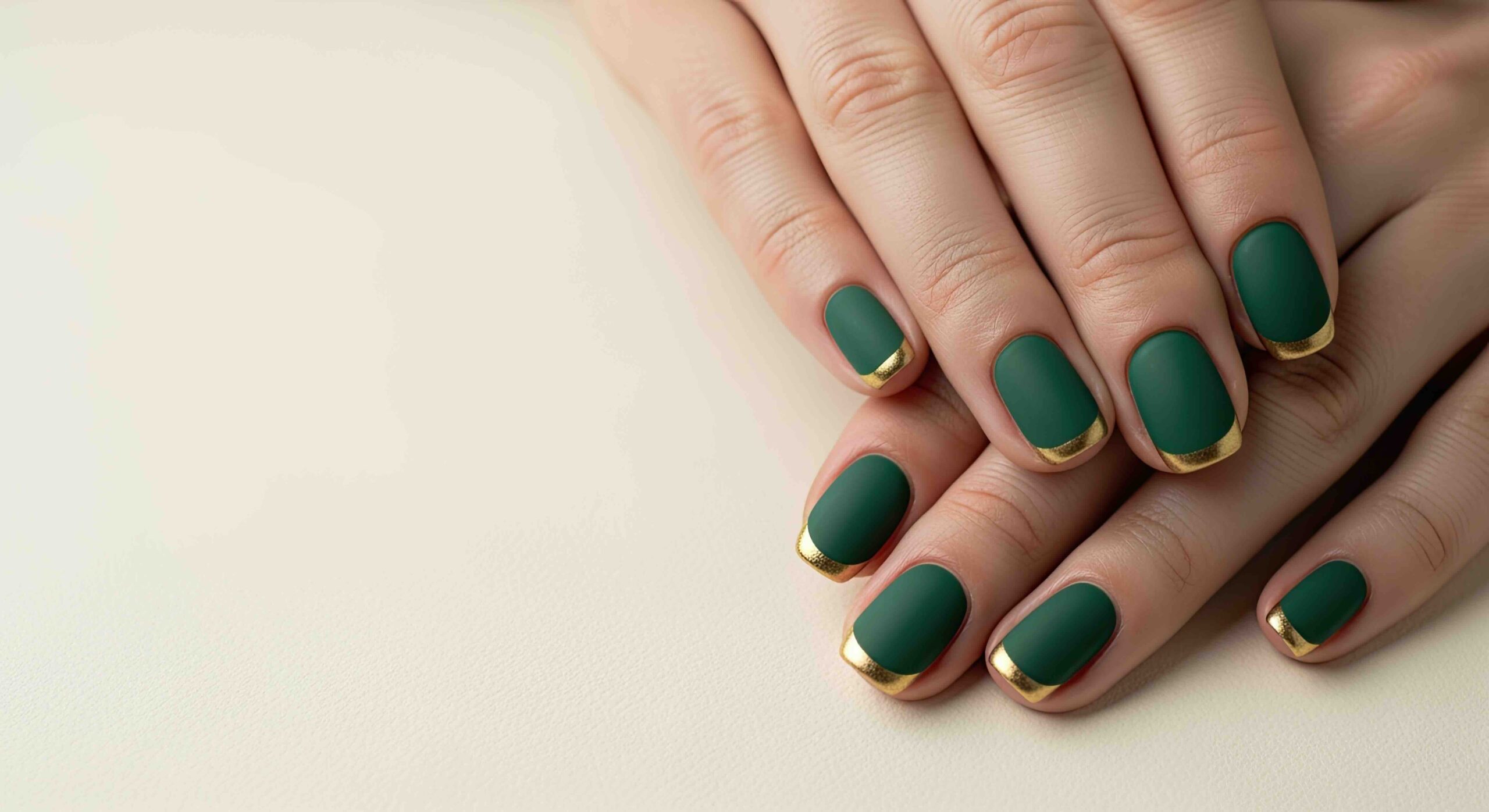 unghie-natalizie-verdi-french-oro