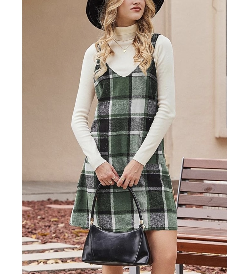 look-feste-natalizie-tartan-cupshe-abito-smanicato