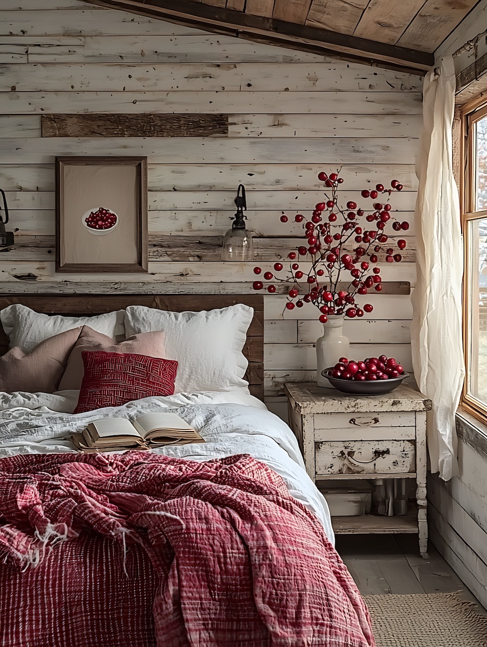 camera-da-letto-color-ciliegia-country