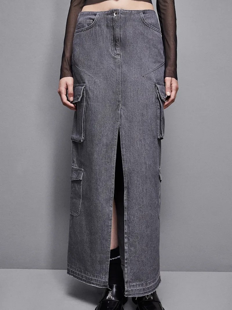 gonne-di-jeans-primavera-2025-lunga-grigia