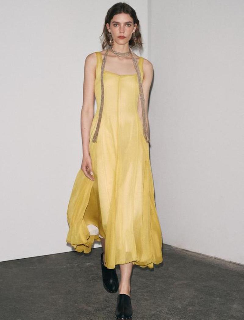 vestiti-zara-primavera-2025-midi-giallo