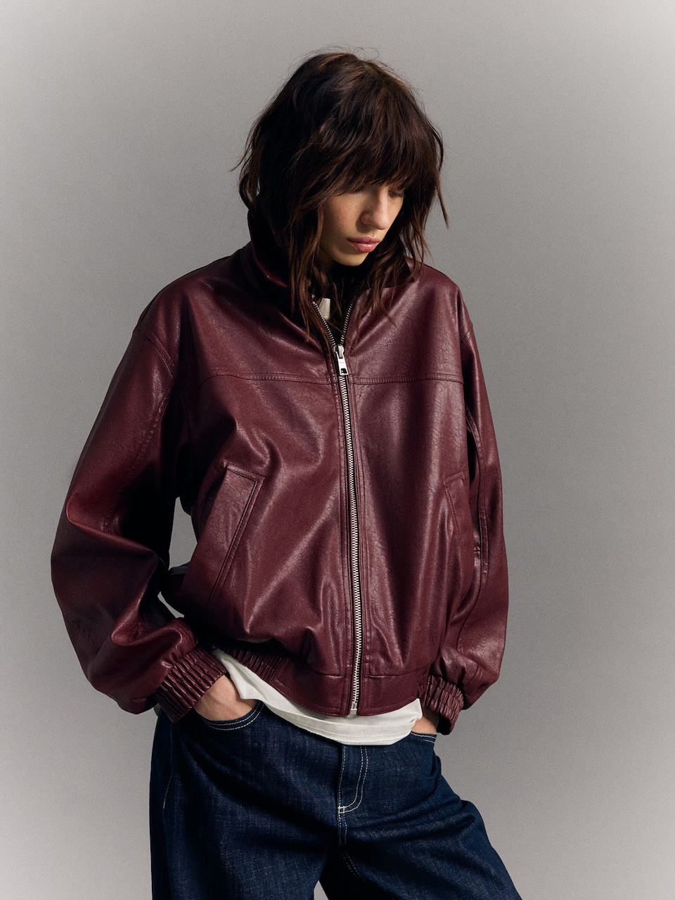 giacche-pelle-borgogna-bershka