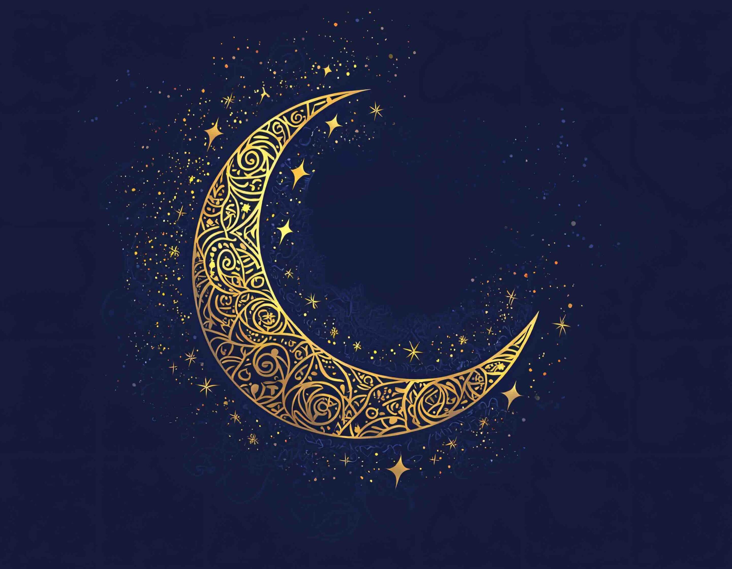 luna-crescente-oro-illustrazione