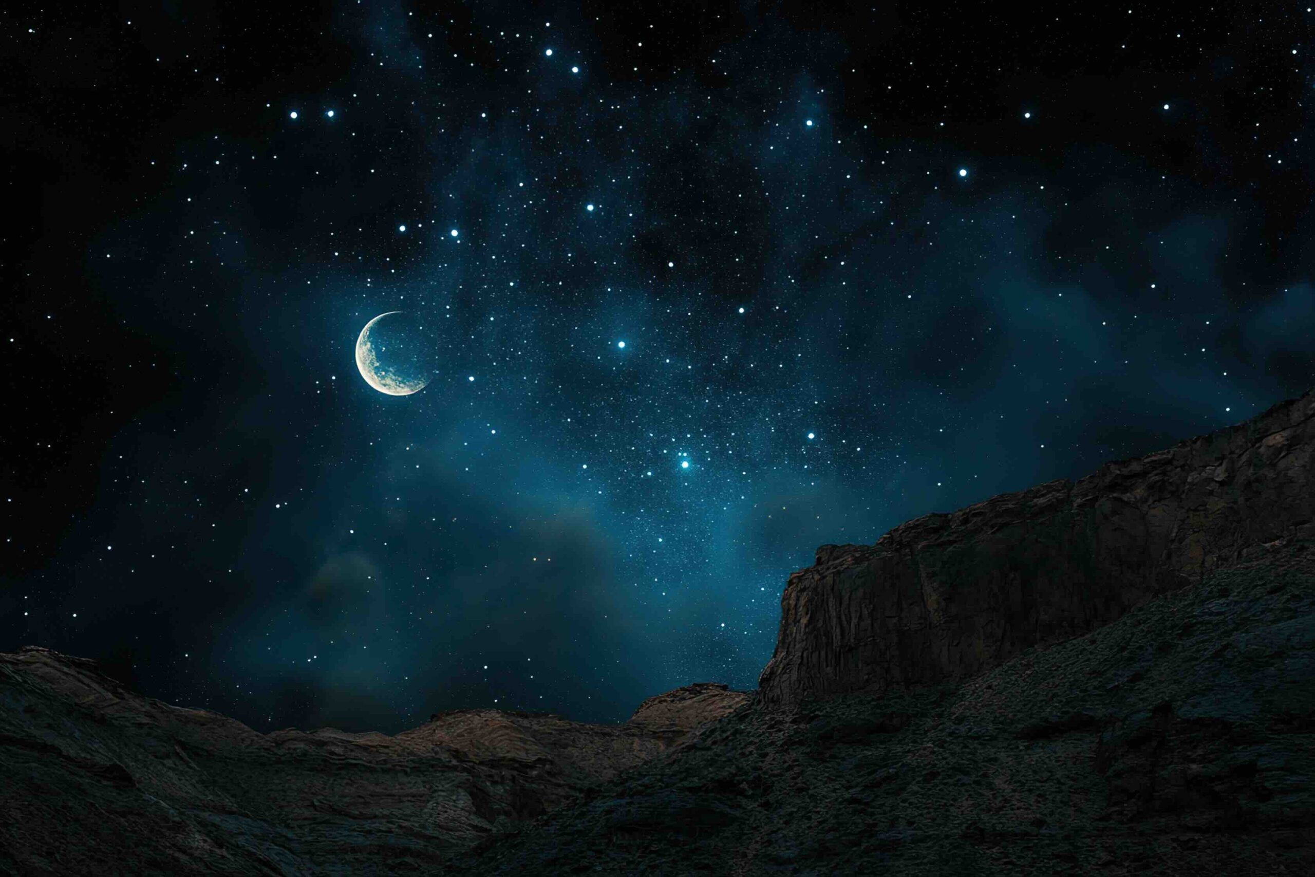 ultimo-quarto-luna-calante-cielo-stellato-montagne