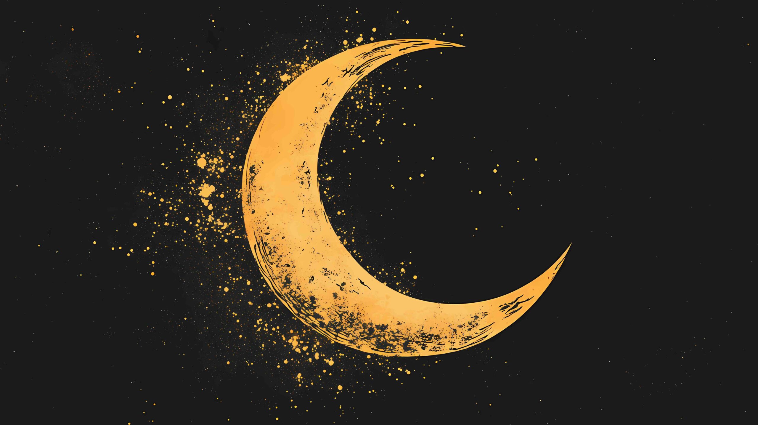 ultimo-quarto-luna-calante-illustrazione-mezza-luna-gialla