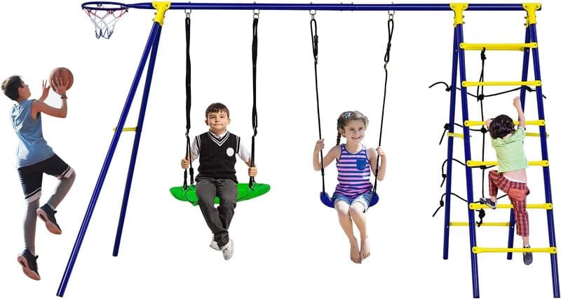 giardino-in-estate-gymax-altalena-multifuzione