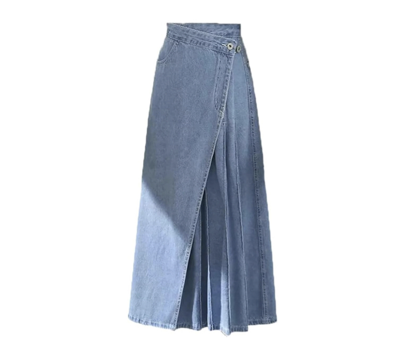 gonne-jeans-estate-2025-plissettata