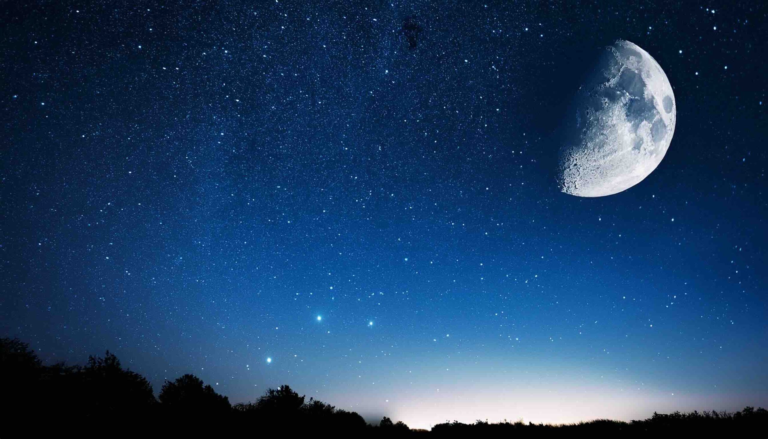 primo-quarto-luna-crescente-cielo-stelle