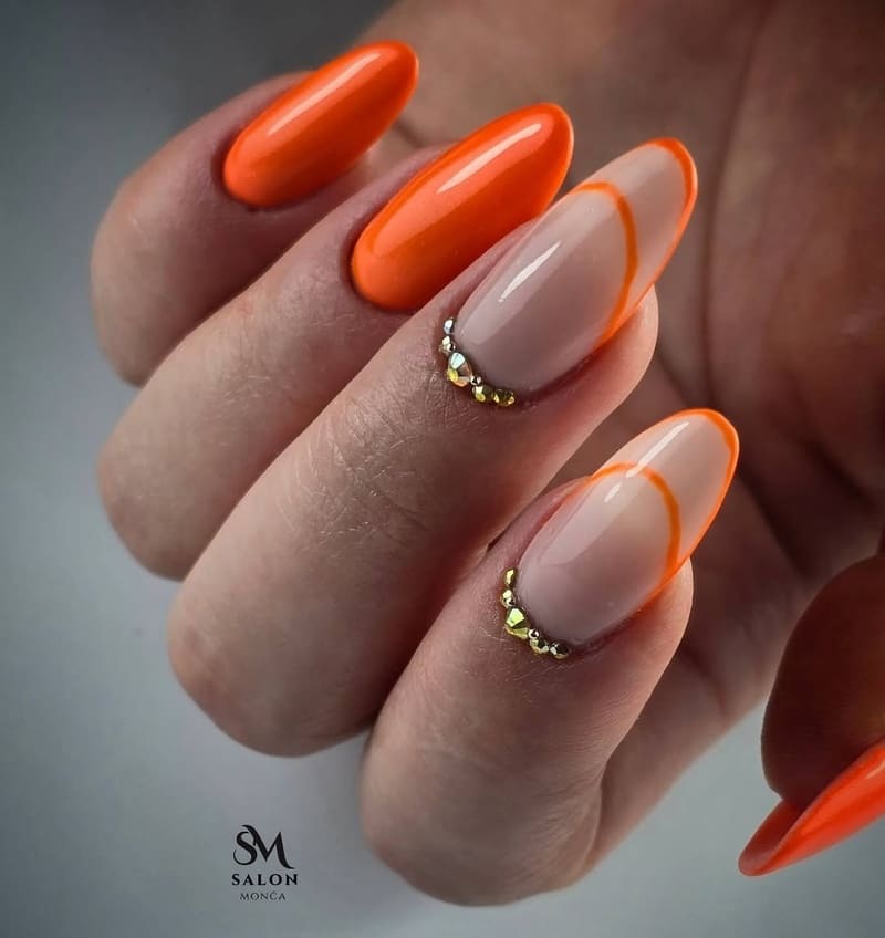 smalto-arancione-nail-art