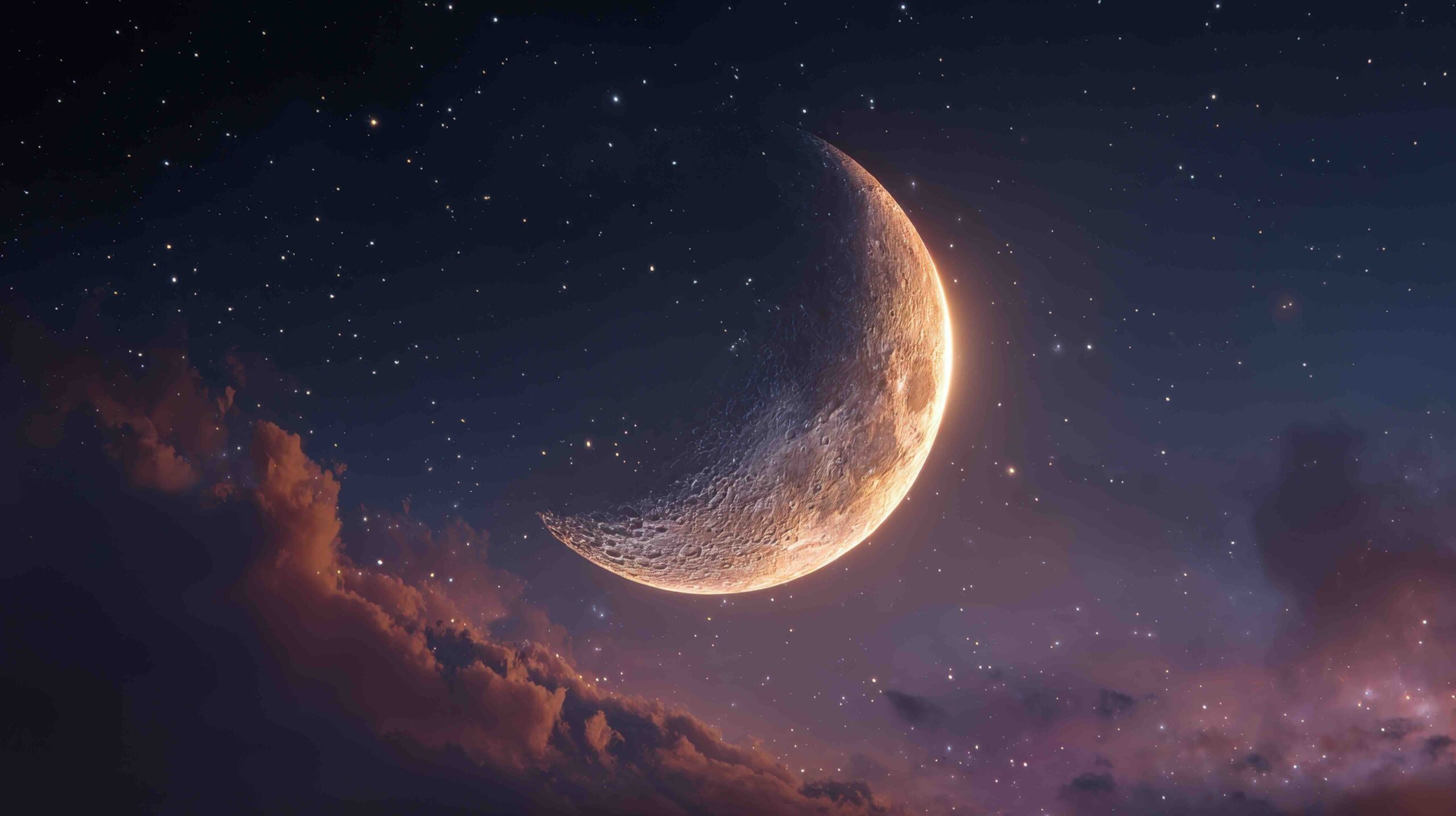 primo-quarto-luna-crescente-stelle-cielo