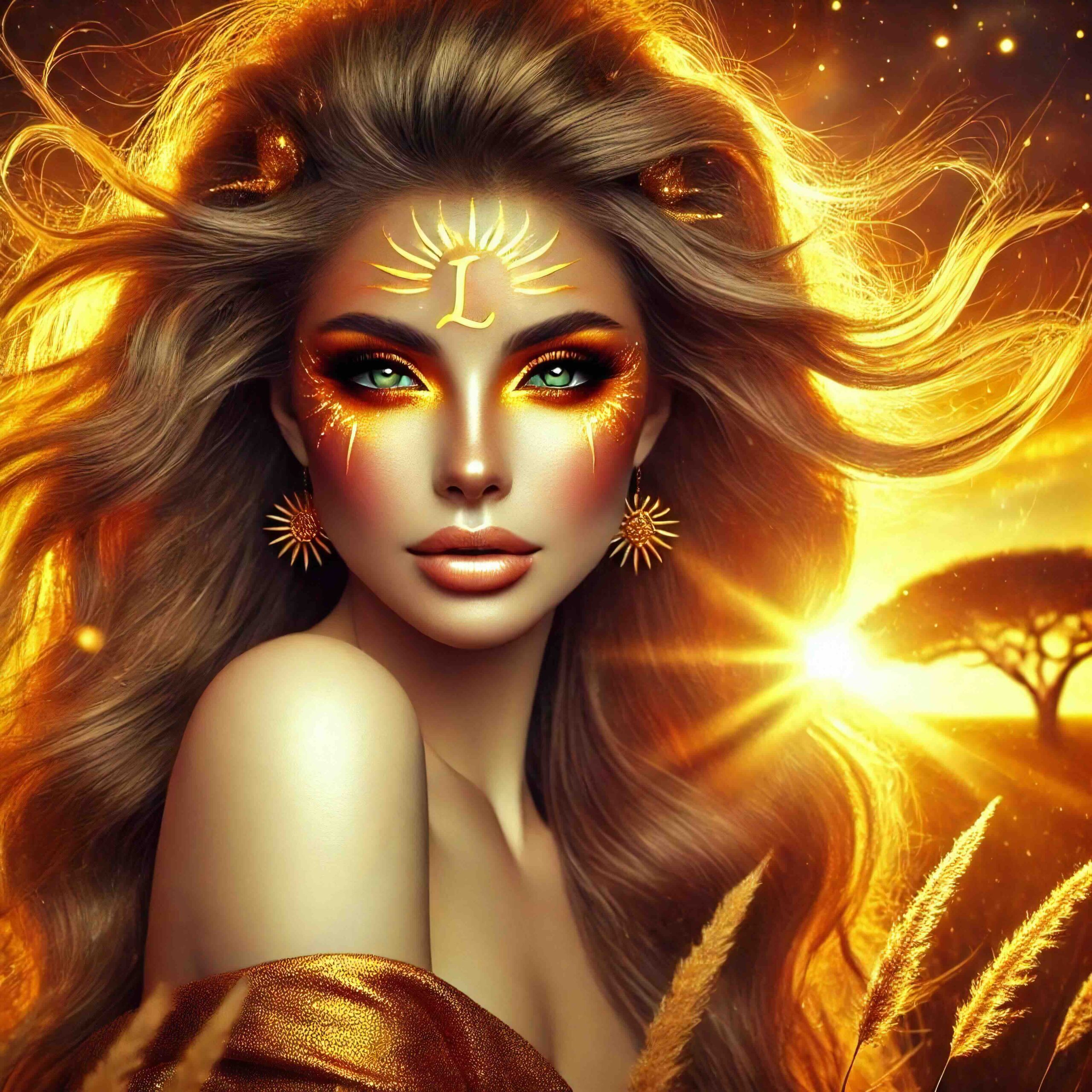 segno-zodiacale-leone-donna-illustrazione-makeup-oro