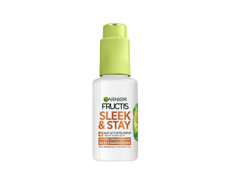 come-usare-garnier-fructis-sleek-stay-heat-activated-siero-capelli-flacone