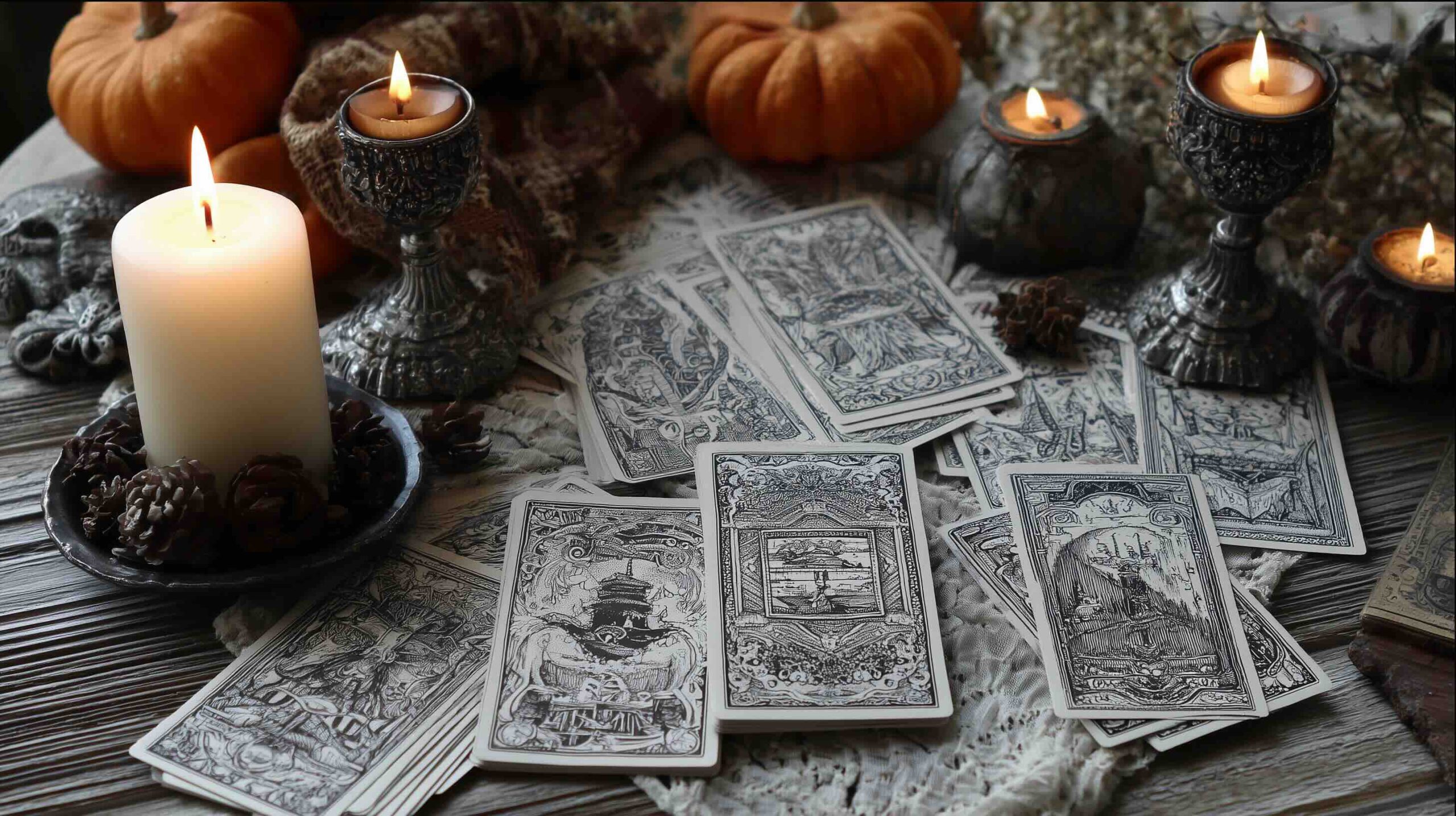 carte-tarocchi-candele-zucche-autunno