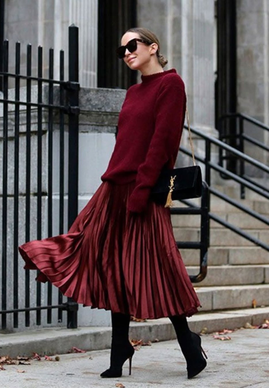 come-abbinare-gonna-pieghe-romantico