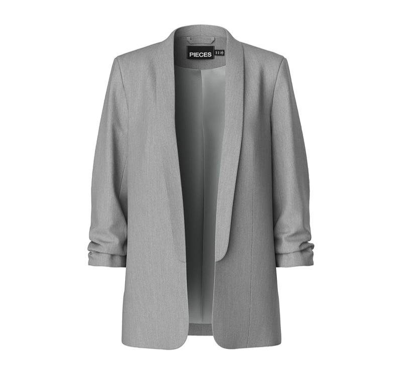 come-indossare-giallo-in-autunno-pieces-blazer-grigio