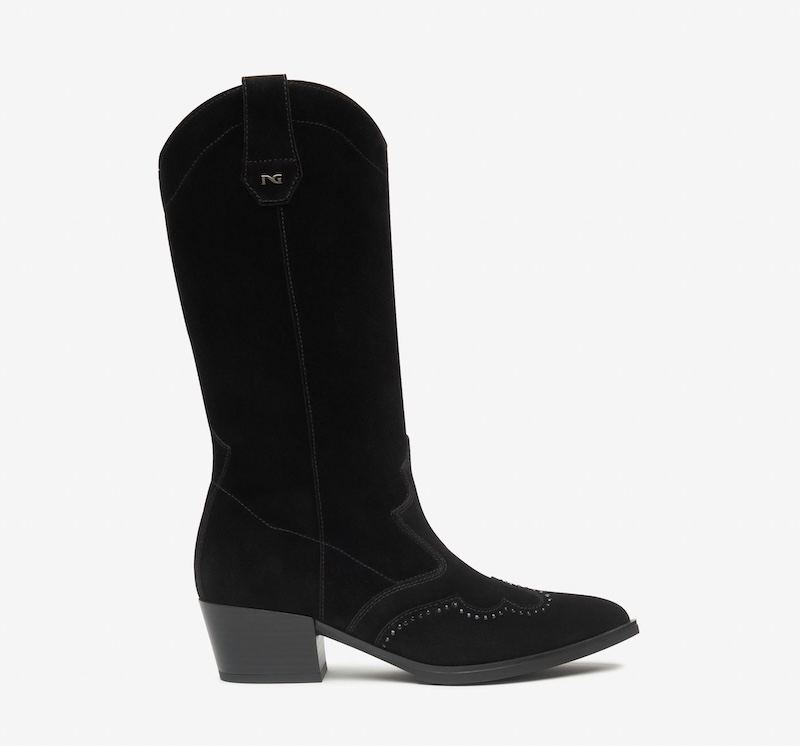 stivali-texani-autunno-2025-nero-giardini-neri-suede