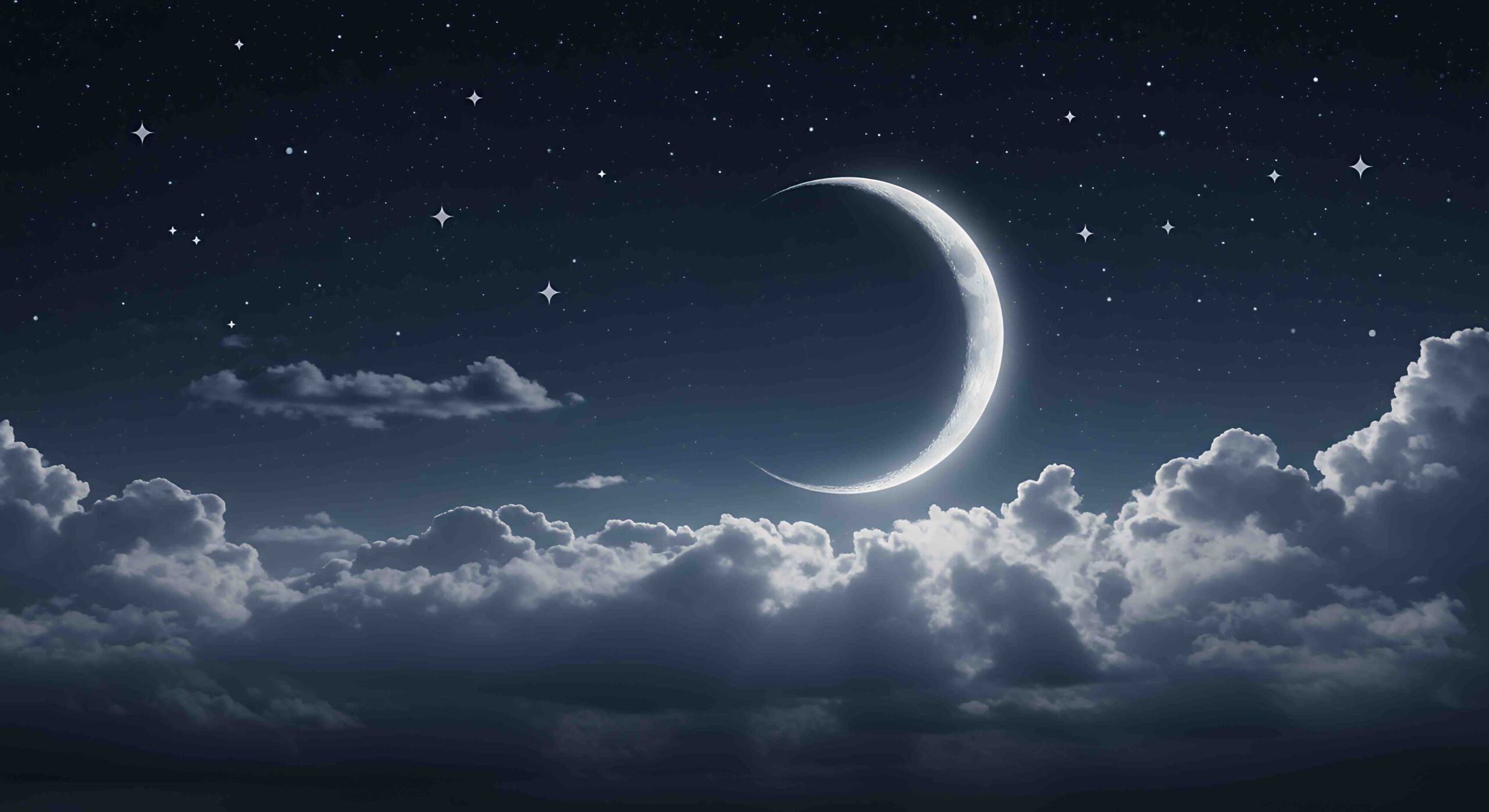 luna-crescente-stelle-nuvole