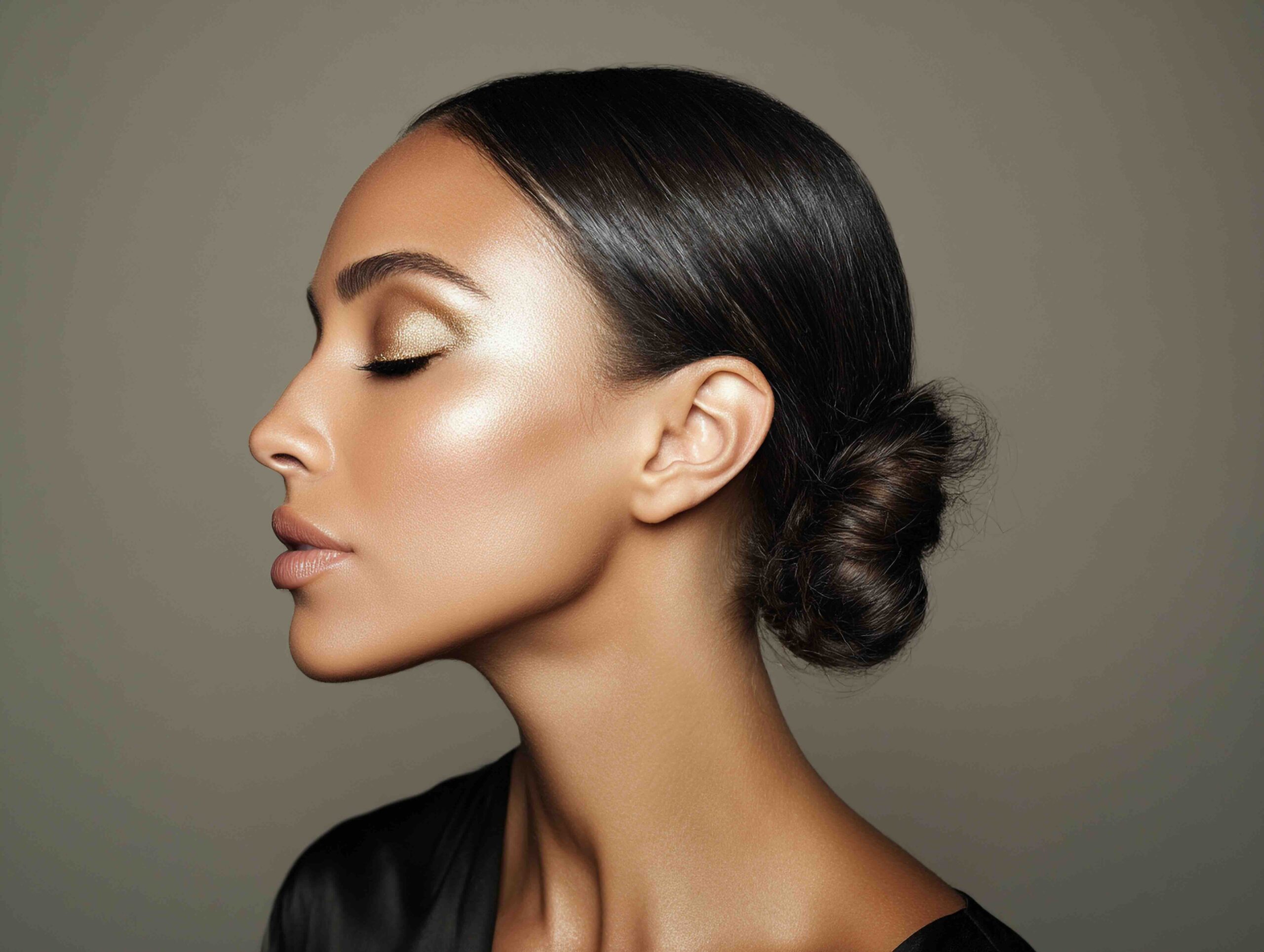 make-up-elegante-donna-eyeliner-oro