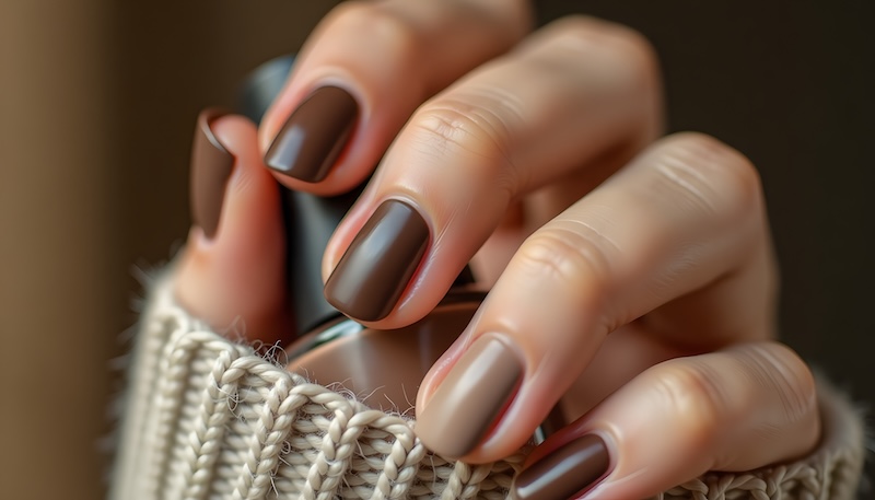 unghie-novembre-smalto-marrone