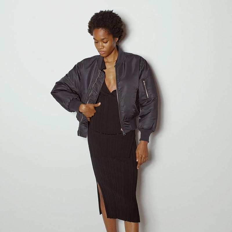 come-abbinare-bomber-vestito-lungo