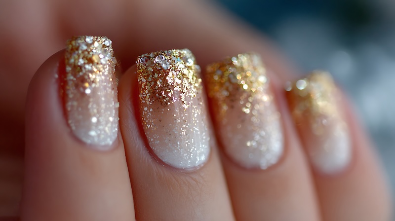 unghie-dicembre-glitter-oro