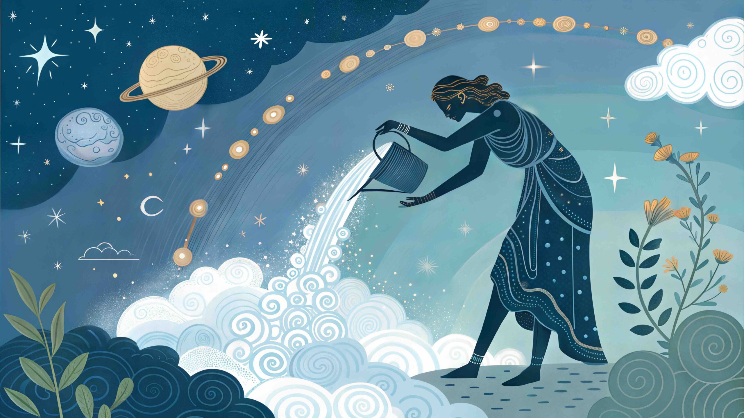 segno-zodiacale-acquario-illustrazione