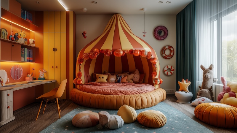 stanza-bambini-circo-tenda-hamzahalderad