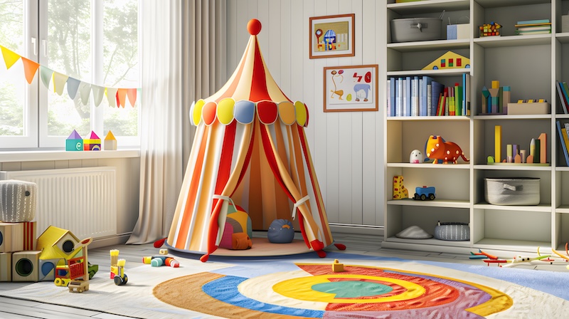 stanza-bambini-circo-tenda-sarana