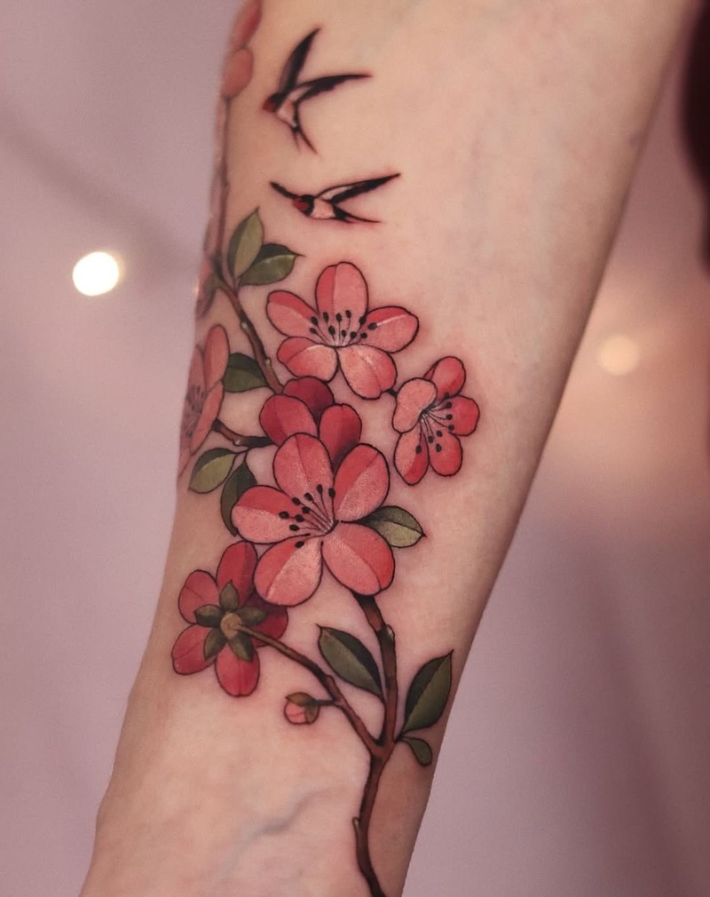 tatuaggi-fiori-di-ciliegio-colorato