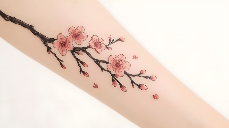 tatuaggi-fiori-di-ciliegio-realistico