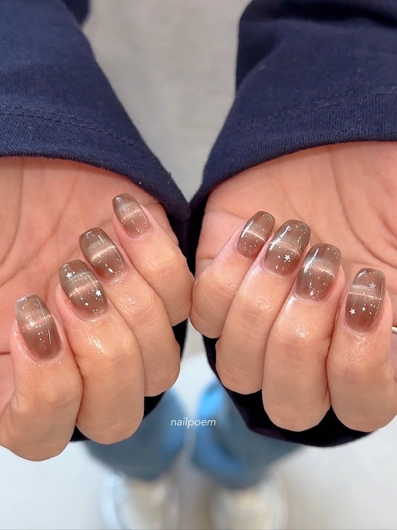 tendenza-unghie-coreane-laser-thread-marrone