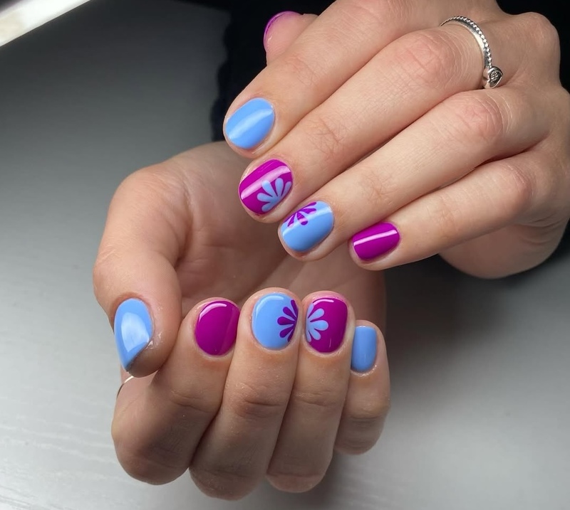 unghie-bicolore-colorate